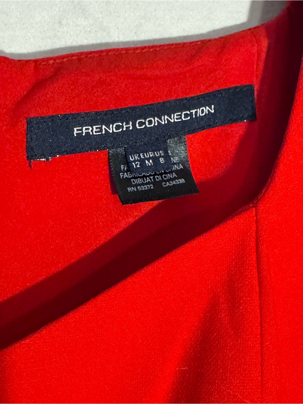 French Connection Berina Whisper Minidress Red Size 8 - Picture 5 of 8